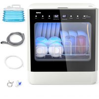 Mini Countertop Dishwasher Four Washing Programs High-Temperature Drying Function,Suitable For Family Kitchens, Apartments