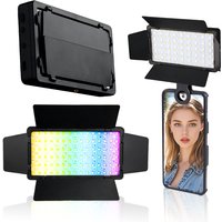 LED Panel Light, 29 RGB Effects + 3 Color Temps, 2000mAh Rechargeable, 1/4" Mount, Clip Design for Live, Stage, Vlog, Photograph