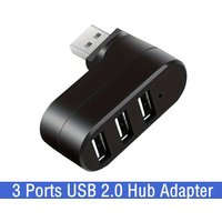 3 Ports USB 3.0 Hub Adapter High Speed Data Transfer Splitter 180° Rotatable USB 3.0 U Disk Card Reader For Computer Accessories