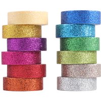 12 rolls/box of exquisite shiny dusting washi tape, DIY diary, scrapbook, photo album decoration tape, gifts for friends