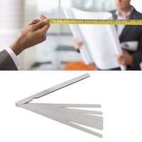 300mm Gap Feeler Gauge 17 Blades Metric 0.02-1mm Thickness Stainless Steel Measurement Tool Feeler Gauge Filler Gauge Gap Gauge