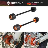 NICECNC Für KTM EXC 300 EXCF 350 EXC 450 XCW 300 XCFW 450 TPI Six Days 2017-2023 20/22mm Vorder- und Hinterrad-Achsgleiter Crash Pad