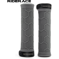 RIDERACE Mountain Bike Grips Bicycle Handle Bar Cover Rubber Shockproof Non-Slip Ergonomic For MTB Cycling Handlebar Grips