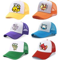 Cartoon Pokemon Baseball Caps Squirtle Mewtwo Gengar Pikachu Sport Mesh Hat Summer Outdoor Sunhat Men Women Sunshade Peaked Cap