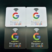 10*10cm NFC Table Sticker Google Review Sticker PVC 13.56MHz Programmable Waterproof Review Us on Google Adhesive NFC Tag