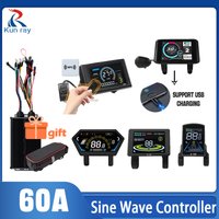 Electric Bike Motor Controller 60A 48V52V60V72V with S966-NFC Panel for 1000W1500W2000W3000W Bicycle Motor Sine Wave Controller