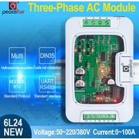 PZEM-6L24 Din Rail AC 220/380V 3-Phase 4-Wire Energy Meter 100A 50/60Hz Bivolt Power Consumption/KWh Meter/Wattmeter 60Hz