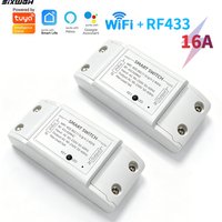 16A Tuya WiFi Smart Switch Support RF 433MHZ Works With Smart Life App Alexa Google Home Voice Control for Home Automation