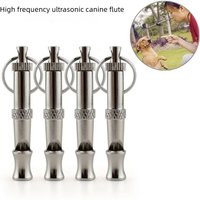 Silver Stainless Steel Ultrasonic Dog Whistle Adjustable Portable Pet Training Aid for Cat And Dog Behavior Training