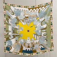 Square Silk Scarf 90CM Luxury Designers Twill Shawl Scarves Rolled Edges Bandanas Womens Foulard Hair Bag Accessories Lover Gift