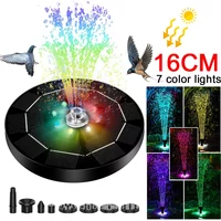 Fountain Light 7 Colors LED Light Solar Fountain Light Rotating Fountain 3W 6 Nozzle Water Pump Outdoor Bird Bath Garden
