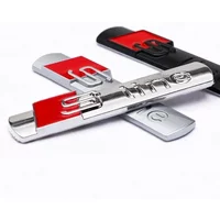 2pc 3D ABS Car S LINE Emblem Sticker Badge Decal Decoration For Audi Sline S6 S7 SQ5 SQ7 A3 A4 A5 A6 A7 A8L Q3 Q4 Q5 Q6 Q7 Q8 TT