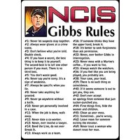 NCIS Gibbs Rules 69 Rules Aluminum Metal Sign for Home Coffee Wall Decor