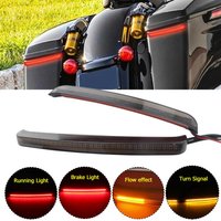 Motorrad Satteltasche LED Fließende Licht Blinker Bremse Lauf Lampe Für Harley Touring Road King Electra Street Glide 2014-23