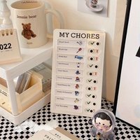 Polished Finish Plastic Daily Task Planning Board - Reusable Checklist Pad with Hanging Design for Home Organization