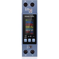 Tuya WiFi 8 in1 Smart Circuit Breaker Power Meter AC 85-290V Smart Switch Energy Meter APP Control with LCD Voltage Protection