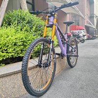 Kalosse Air Fork Bicycle Full Suspension Mountain Bike, 26x17 Inches, Hydraulic Brakes 11 Speed Bicycle