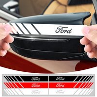 2PCS Vinyl Car Rearview Mirror Sticker Auto Side Body Stripe Decal Decoration for Ford Mustang Transit Ranger Focus Kuga S-MAX
