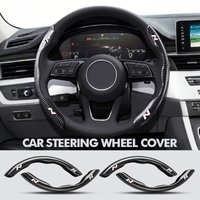 For Hyundai Carbon Car Steering-wheel Cover Anti-slip Steer Wheel Cushion Sonata i30 i20 Tucson Elantra Kona N Line