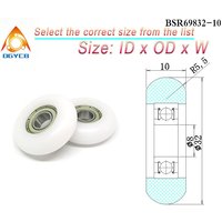 1pcs 8x32x10 Rower Rollers BSR69832-10 32mm Diameter POM Coated Rowing Machine Seat Wheel 8*32*10 Plastic Bearing Pulleys