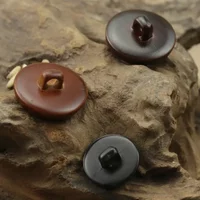 20PCS Black Suit Sweater Coffee Colored Turtle Pattern Imitation Leather Cardigan Buttons Spray Painted Plastic Mushroom Buttons