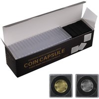 Clear Coin Holder Transparent Shockproof Display Case Acrylic Coin Collection Capsule for Home Table Bedroom Living Room, Adults