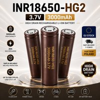18650 INR HG2 Wiederaufladbare Li-Ionen-Batterie 3,7V 3000mAh 20A Hochstrom-Hochleistungsbatterie für Elektrowerkzeuge Bohrmaschine Schraubendreher Winkelschleifer Schneller Versand aus Polen EU