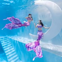 Women Big Mermaid Tail Adult Swimming HDPrinting Cosplay Party Show Costume Swimsuit Outfit For Xmas Gift Swimsuit Diving Course
