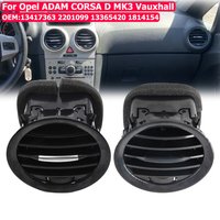 Black/Chrome A/C Air Vent Cover Outlet Grille Fits For Opel ADAM CORSA D MK3 Vauxhall 13417363 2201099 13365420 1814154 13417366