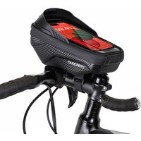 1L Bike Phone Bag Waterproof Bicycle Front Frame Bag Support Touch Screen Sun Visor Bike Frame Bag for Smart Phones 4.7-6.8in