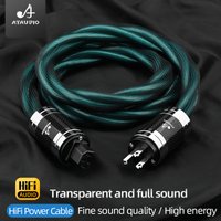 HiFi Power Cord High Quality 8N OCC HiFI Audio EU/US/AU Power Cable with Carbon Fibre Rhodium Plated Plug for Amplifier