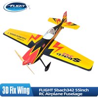 FLIGHT Sbach342 55inch RC Airplane Fuselage 3D Fix Wing Wooden Model Plane Frame