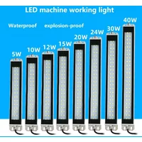 Lampy warsztatowe AC100-230V do tokarek, oświetlenie robocze do maszyn CNC, wodoodporne lampy do szycia, lampy z aluminium.