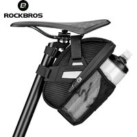 ROCKBROS Rainproof Bike Saddle Bag Bicycle Rear Bags With Water Bottle Pocket Bicycle Reflective Pouch Back Seat Tail Bag