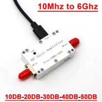 10MHz-6GHz LNA High Flatness Receiver Amplifier 20db 30db 40db 50db Gain SMA RF Signal 5.8Ghz 5G Communication Radar Satellite