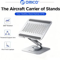ORICO ST10 360° Rotatable Laptop Stand Aluminum Alloy Ergonomic Stepless Adjustable Notebook Riser For 13-17.3 Inch Laptop
