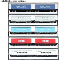 N Scale Train Model Container 1:160 Flatbed Car with Container NX70A Train Model 2 Sections Train Model Toy Collectibles