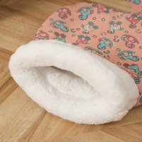 Cat Sleeping Bag Soft Cuddly Fluffy Feel Thickened Pet Pocket Type Quilt Bed Kitten Puppy Soft Comfortable Warm Nest Pet