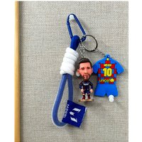 Cristiano Ronaldo doll keychain, sports star character, star decorative buckle character, birthday gift for boys and girls