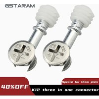 12cm Plate Special Three in one Connector Plate Connection Tea Table Cabinet Furniture Hardware Accessories Threaded connecting