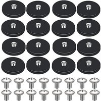 4366mm Rubber Coated Magnet Heavy Duty Car Base with Black Rubber Coating License Plate Magnet Super Strong M6 Screw Thread