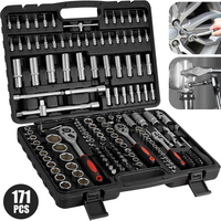 171 stücke Steckschlüssel Set Auto Reparatur Werkzeug Ratsche Drehmomentschlüssel Combo Kit 1/4 3/8 1/2 Ratsche Schraubenschlüssel Schraubendreher-bits Hand werkzeug