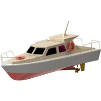 1/30 Remote Control Boat Model Yacht Flying Fish DIY Wooden Assembly Boat Model Set Toy