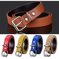 Children PU Leather Belt Boy Girl Kid Casual Waist Strap Waistband Metal Buckle For Jeans Pants Trousers Dress Adjustable Belt
