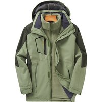 Autumn Winter 3in1 Men Mountaineering Jackets Windproof Waterproof Hooded Jacket Fleece Warm Outdoor Fishing Hiking Camping Coat