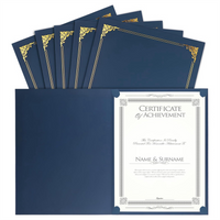 A04I Certificate Holders, 25 Packs Diploma Holders, Certificate Covers with Gold Foil Border for Letter Size 8.5x11 Inch