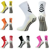 1 Pair Anti-Slip Football Socks Athletic Soccer Socks Cushioned Breathable For Running Yoga Basketball Cycling Sports Grip Socks