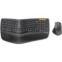 Russian Bluetooth Wireless Keyboard and Mouse Combo Split Ergonomic Keyboard for Windows Mac Android Rechargeable Mice