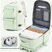 Both Men and Women Carry Travel Backpacks and Personal Item Bags. Suitable for University Business Trips and Hiking. Mint Green