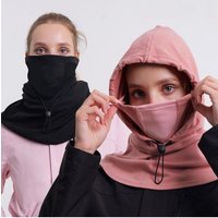 AliExpress NONE Winter Balaclava for Women 3 in 1 Thermal Windproof Face Mask Hood with Scarf for Cycling Outdoor Sports Cold Weather Protection
